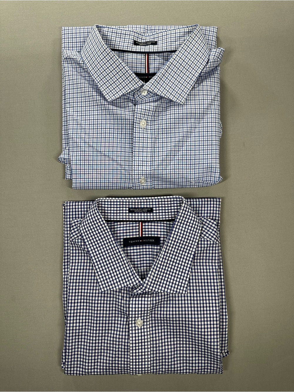 SET of 2 Tommy Hilfiger Regular Fit Button-Down Shirt Stretch Wrinkle Free - 2XL